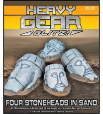 Stoneheads im Sand (4er Pack)