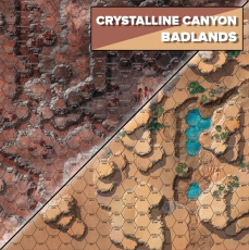 Battletech Battlemat Crysatlline Canyon / Badlands