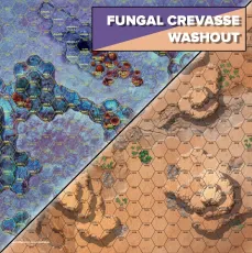 Battletech Battlemat Fungal Crevasse / Washout Battletech Battlemat Fungal Crevasse / Washout