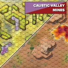 Battletech Battlemat Caustic Valley / Mines Battletech Battlemat Caustic Valley / Mines