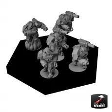 Solar Shift – Silverback Power Armor mit Cannons (5er Pack)