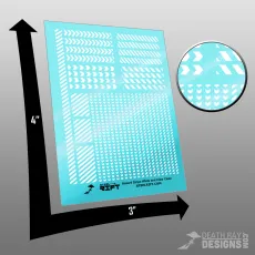 Hazard Stripe Decals (Clean White and Clear) Hazard Stripe Decals (Clean White and Clear)