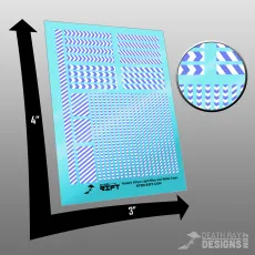 Hazard Stripe Decals (Light Blue and White) Hazard Stripe Decals (Light Blue and White)