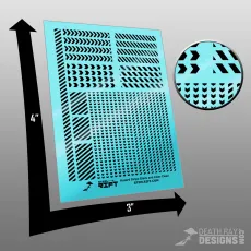 Hazard Stripe Decals (Clean Black and Clear) Hazard Stripe Decals (Clean Black and Clear)
