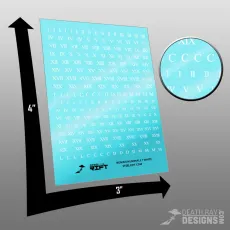 Roman Number Decals (White) Roman Number Decals (White)
