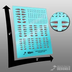 Nose Art - Shark Mouth Decals Nose Art - Shark Mouth Decals