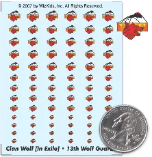 Clan Wolf in Exile - 13th Wolf Guards Cluster Decals