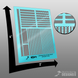 Checkers Decals (Black and White)