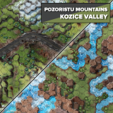 Battletech BattleMat Pozoristu Mountains / Kozice Valley