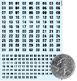 Swiss Numbers White Decals