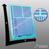Checkers Decals (Dark Blue and White)