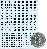 Futura Numbers White Decals - 34-66